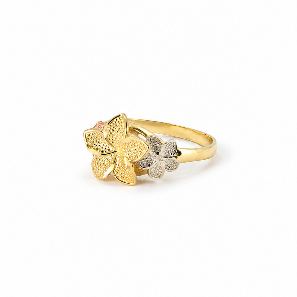 Anillo Jardín Tricolor de Oro 10K