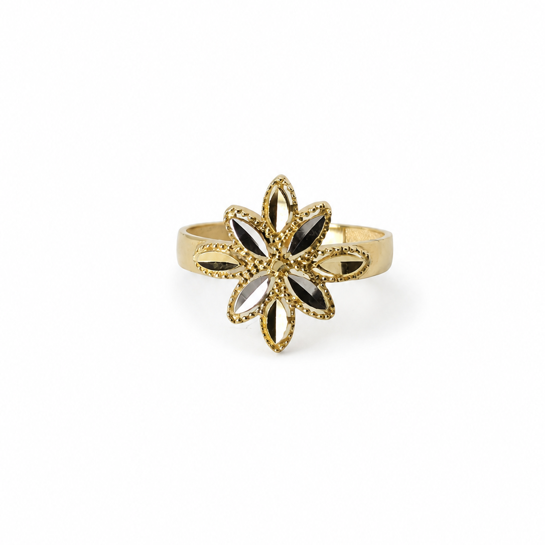 Anillo Flor Estelar de Oro 10K