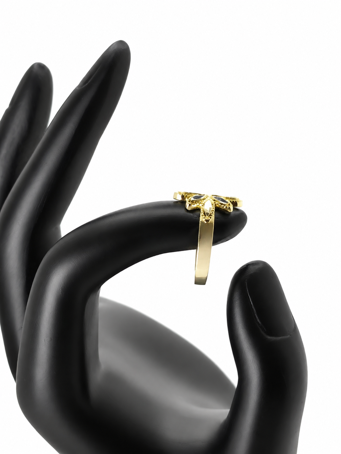 Anillo Flor Estelar de Oro 10K