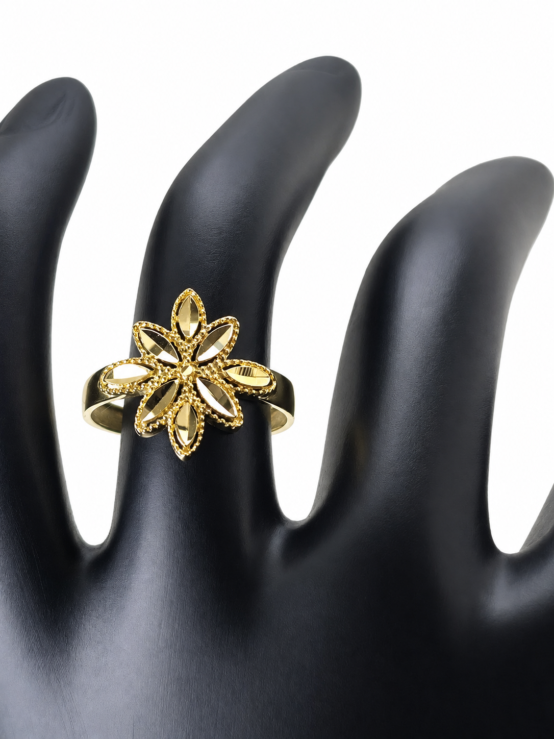 Anillo Flor Estelar de Oro 10K