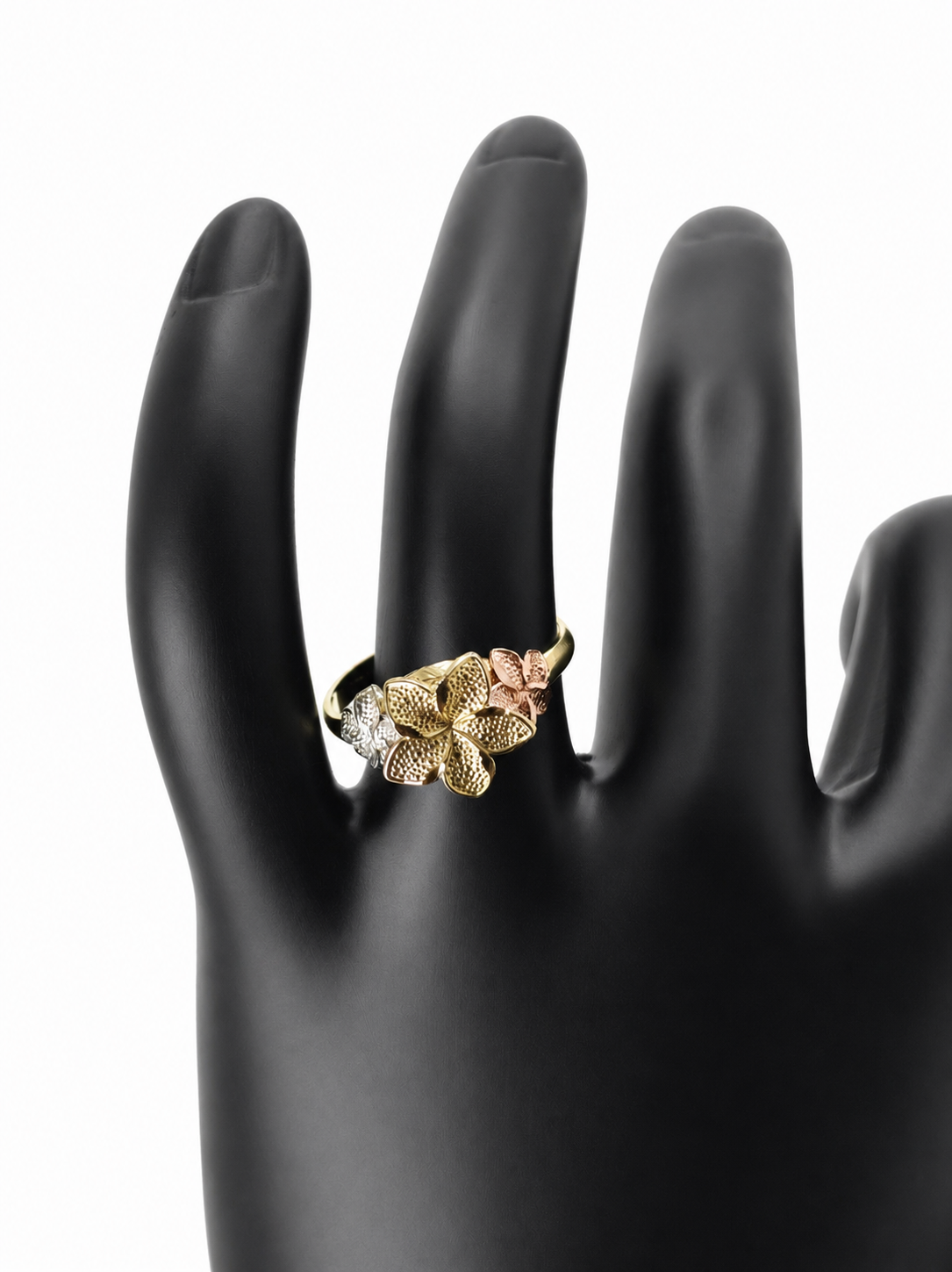Anillo Jardín Tricolor de Oro 10K