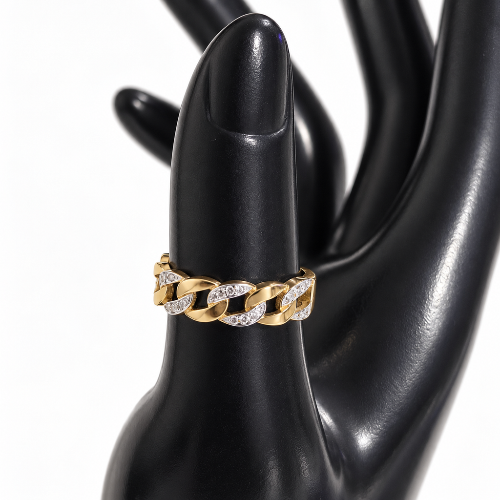 Anillo cadena cubana