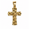 Cruz Diamantada con Cristo en Oro 10K