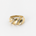 Anillo Ondas Doradas de Oro 10K