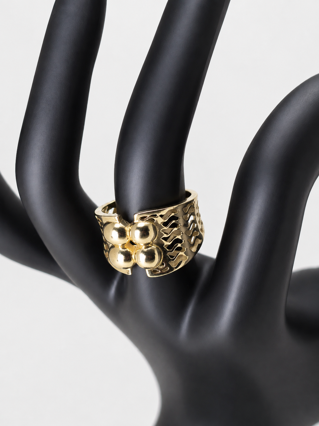 Anillo Esferas de Oro 10K