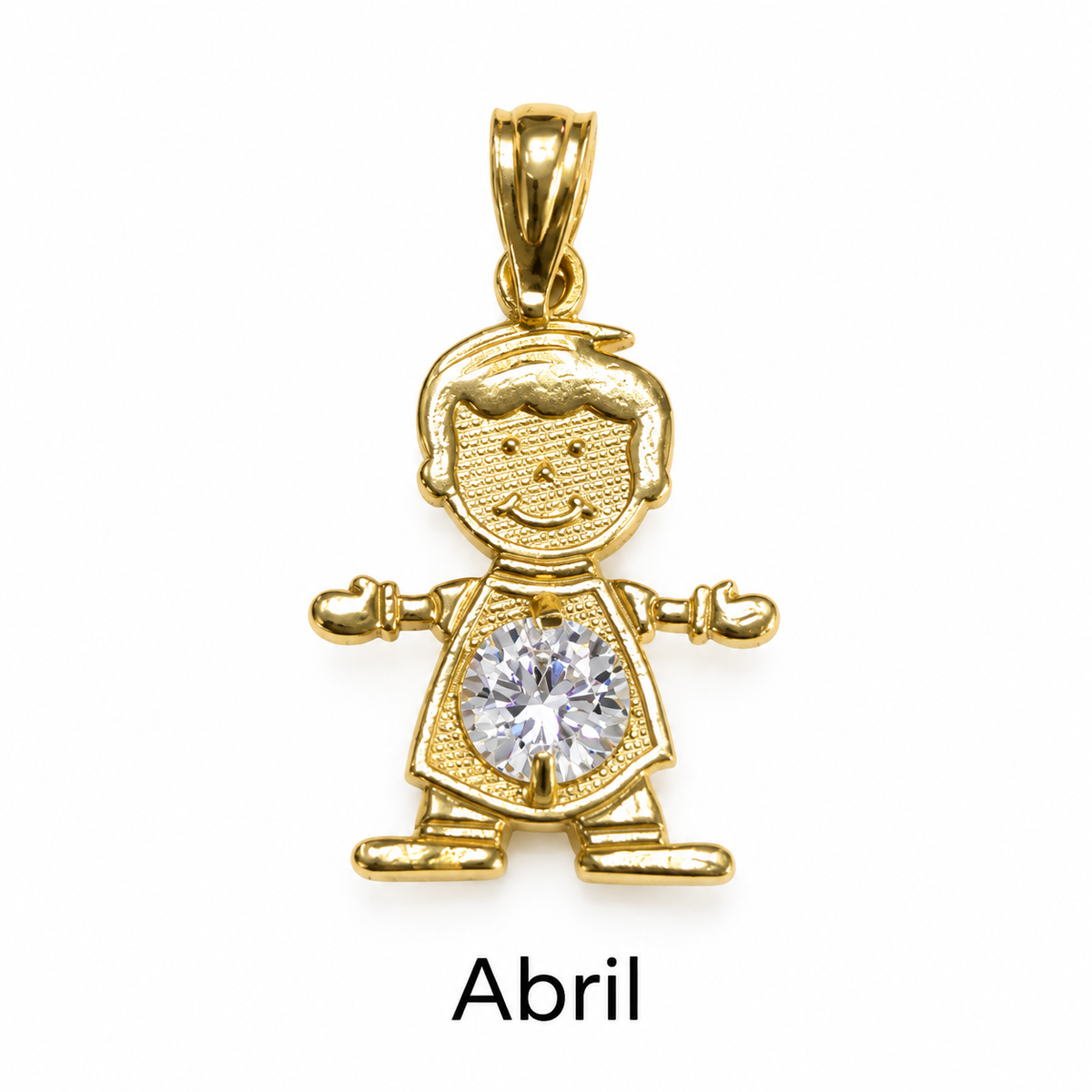 Niño o niña con piedra de nacimiento en oro 10K
