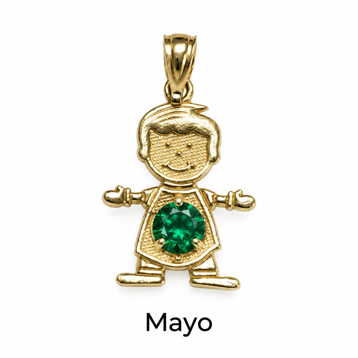 Niño o niña con piedra de nacimiento en oro 10K