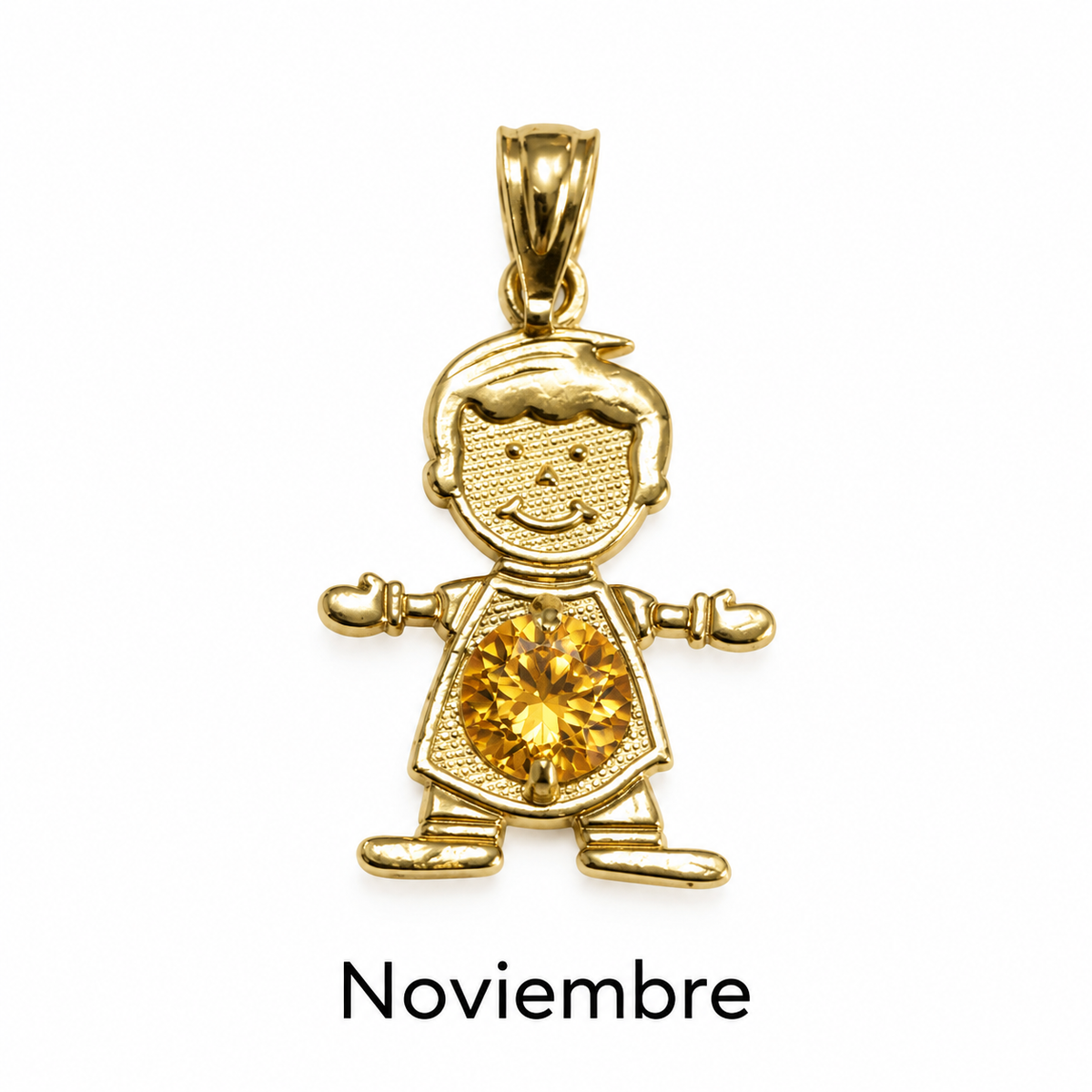 Niño o niña con piedra de nacimiento en oro 10K