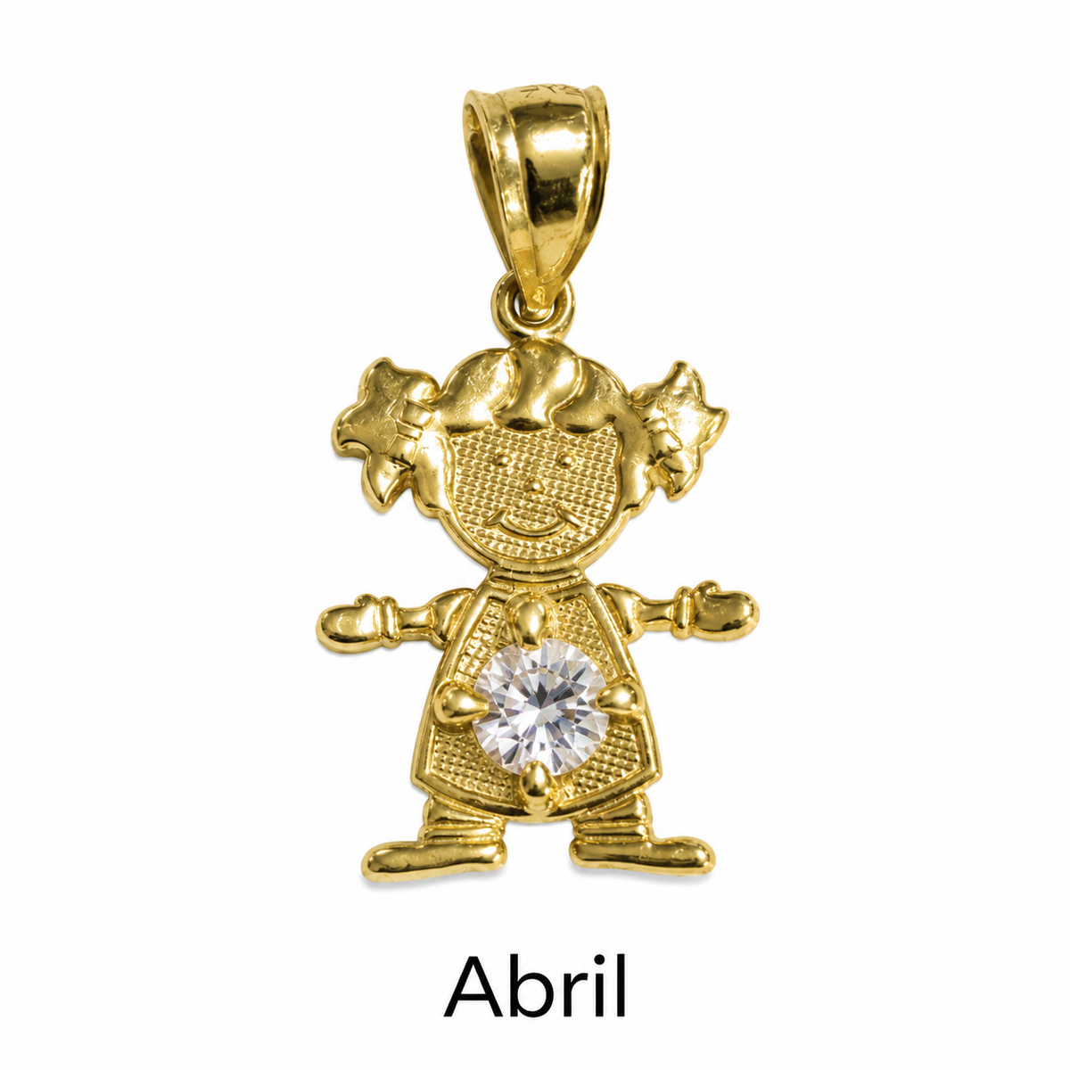 Niño o niña con piedra de nacimiento en oro 10K