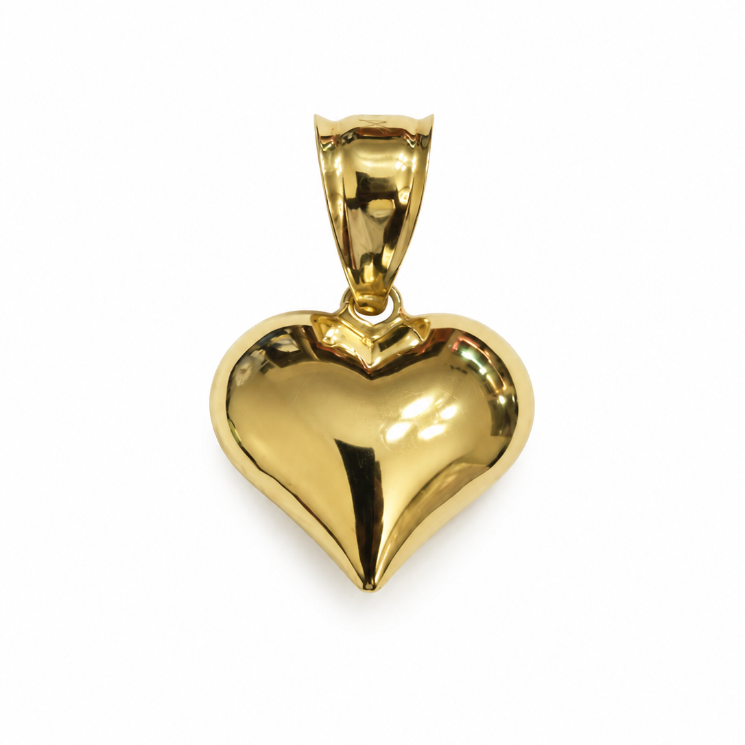 Corazón liso en oro 10K