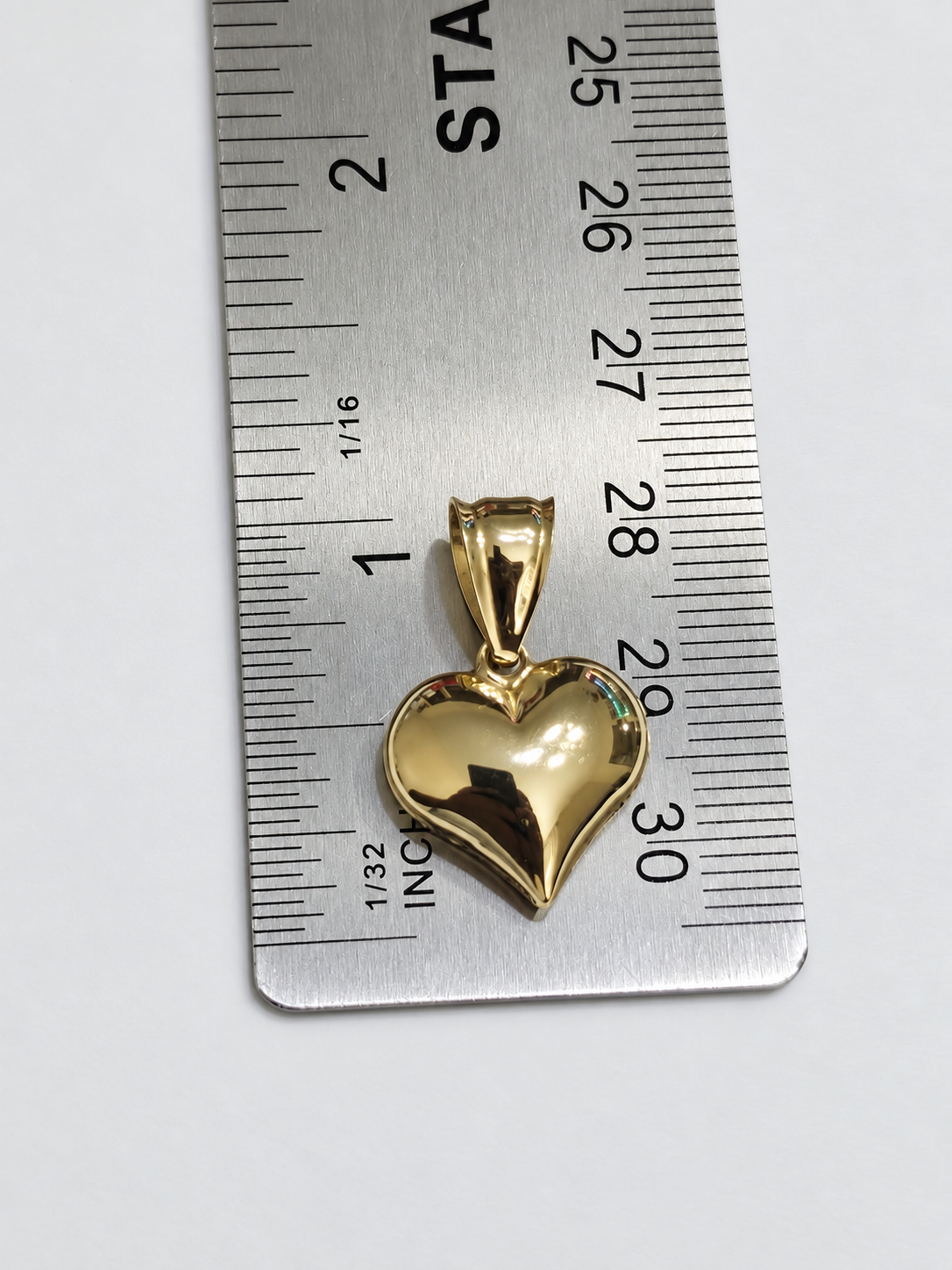 Corazón liso en oro 10K