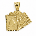 Escalera real de póker en oro 10K