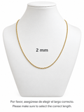 10K gold hollow cable chain