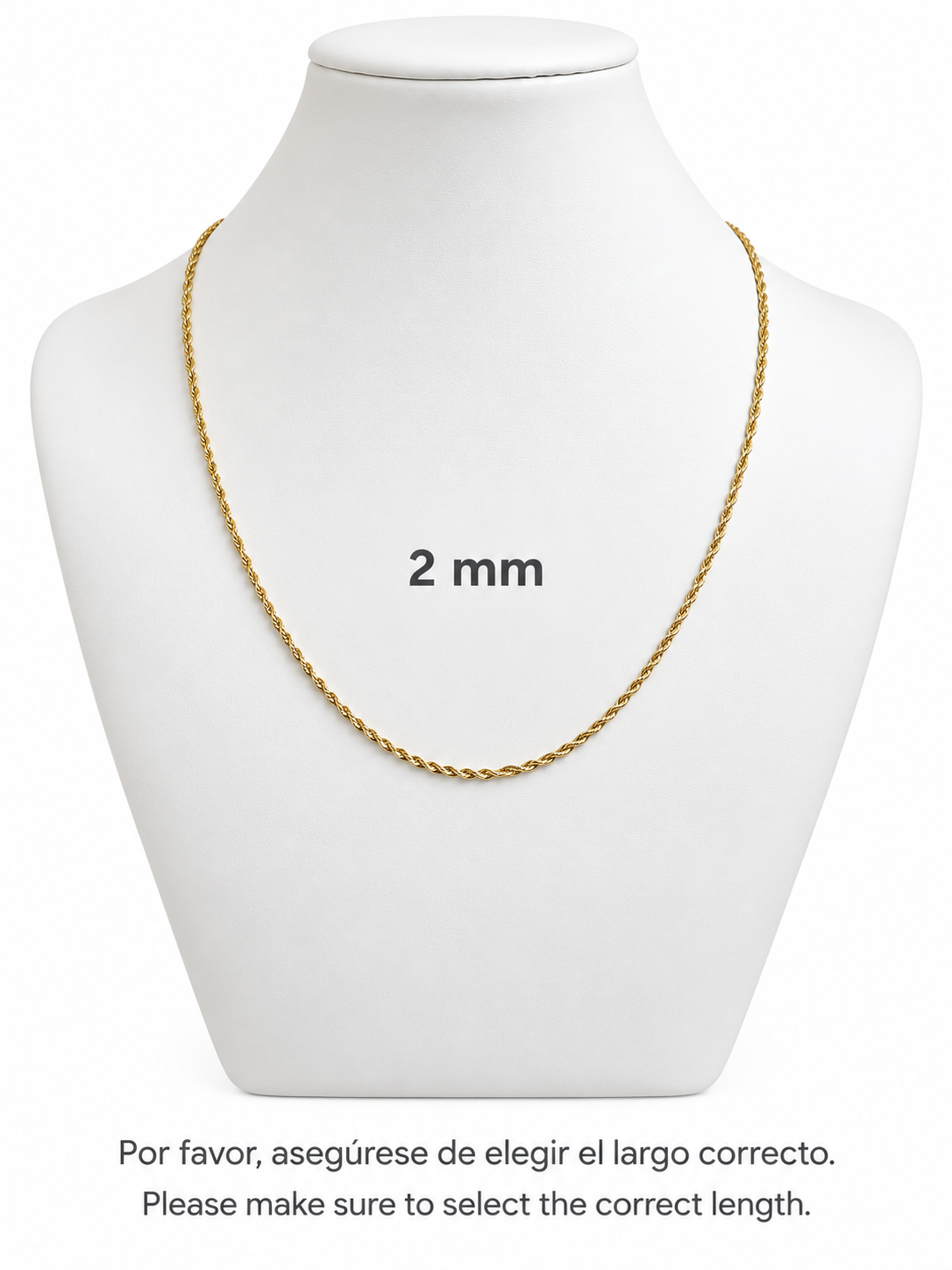 10K gold hollow cable chain