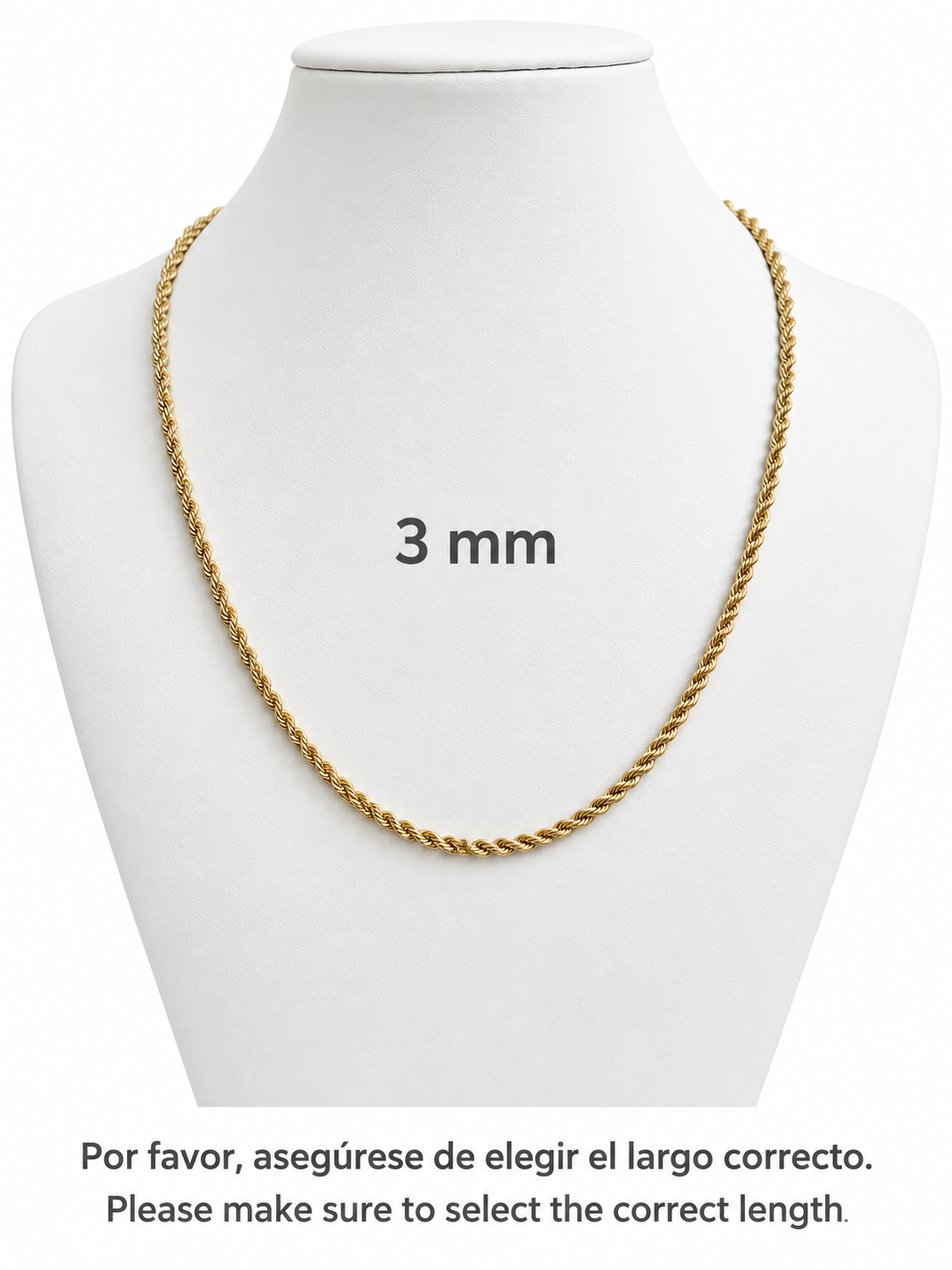 10K gold hollow cable chain