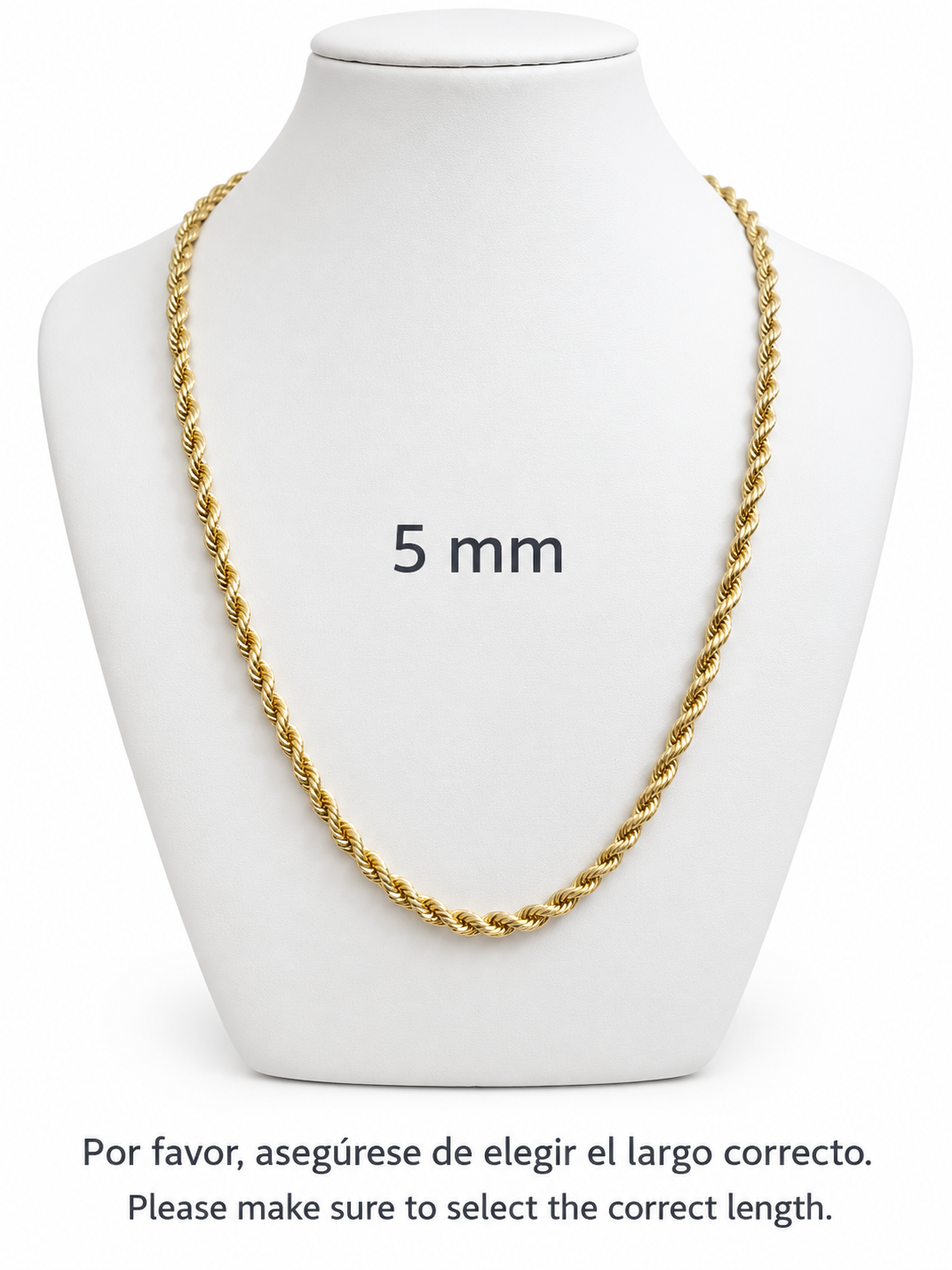 10K gold hollow cable chain