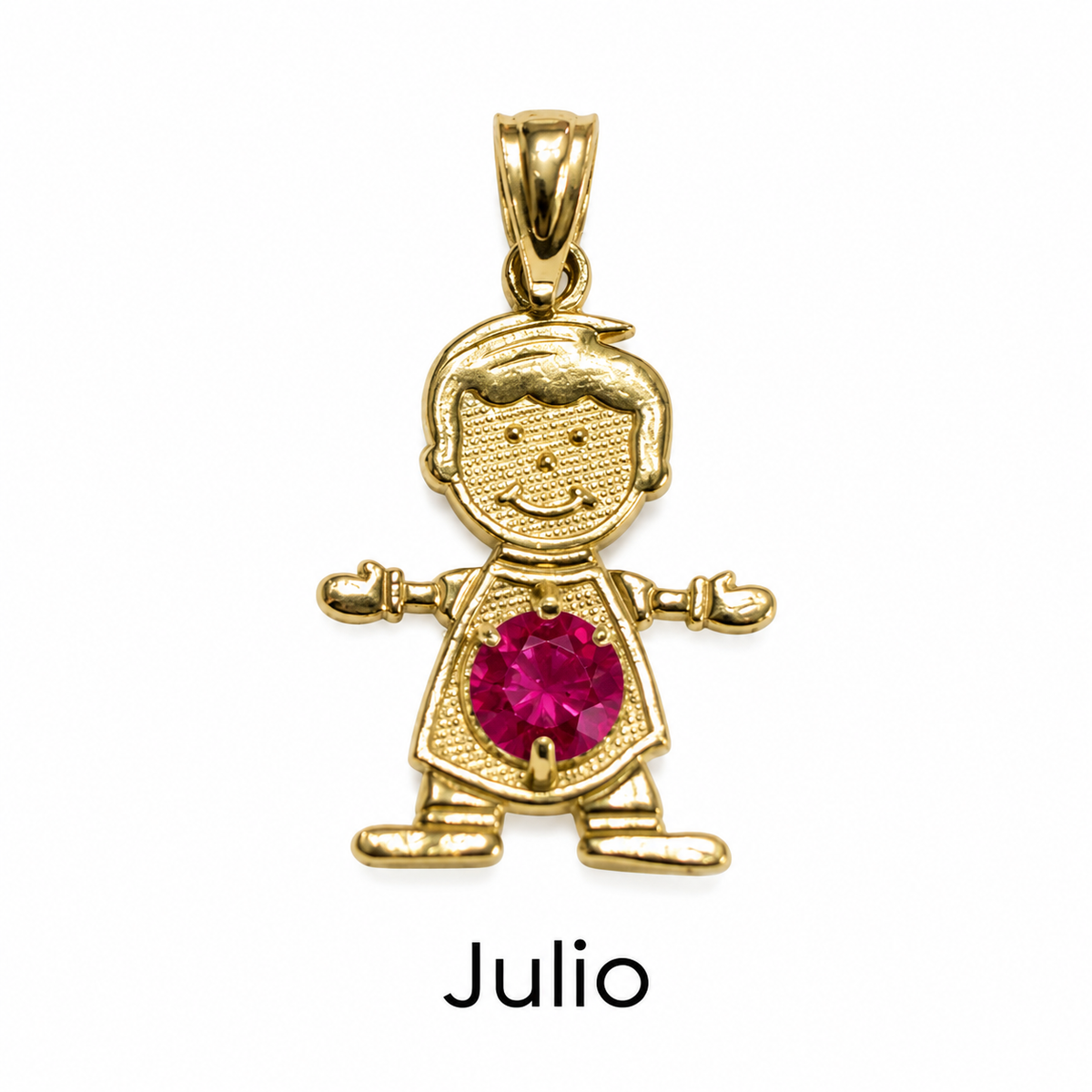 Niño o niña con piedra de nacimiento en oro 10K