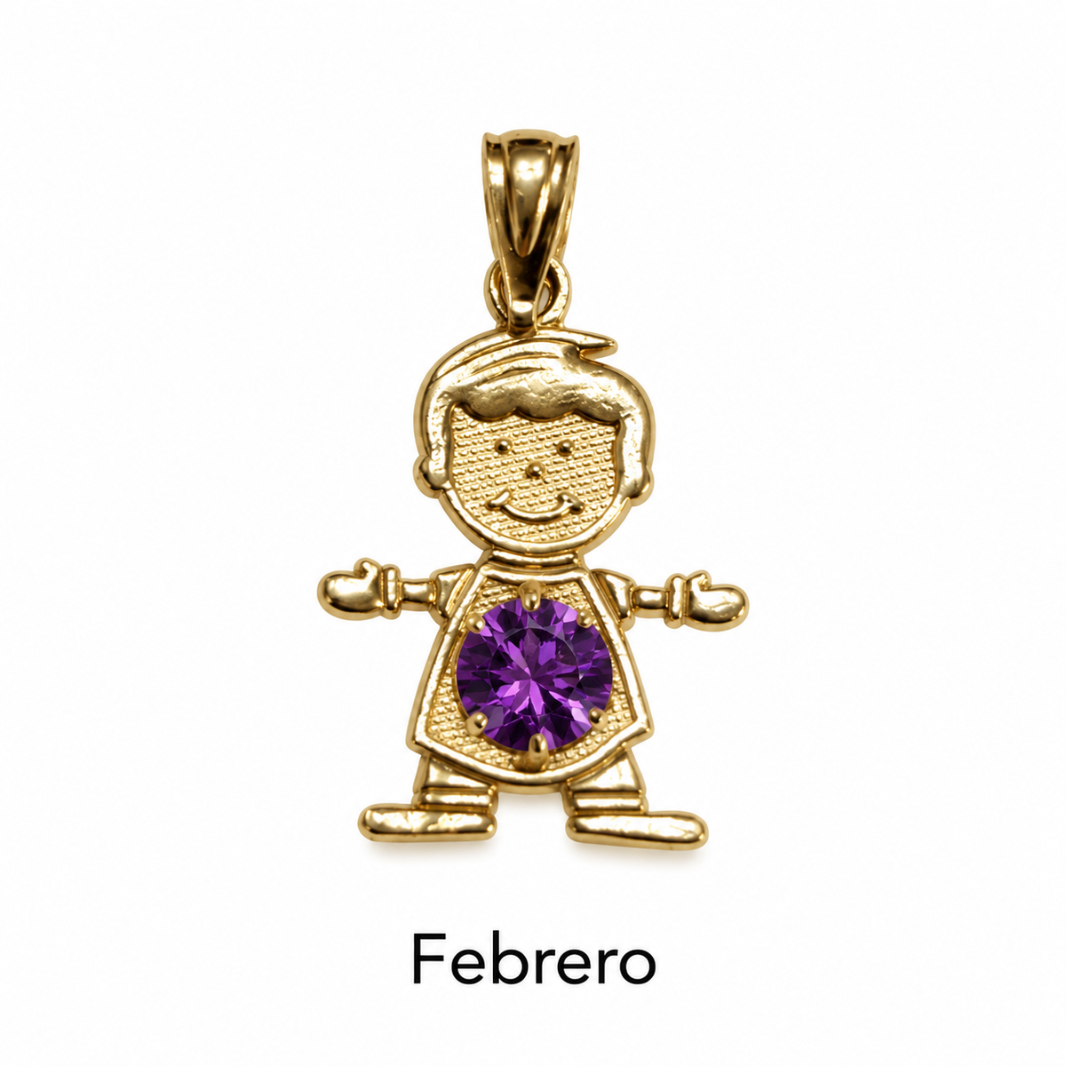 Niño o niña con piedra de nacimiento en oro 10K
