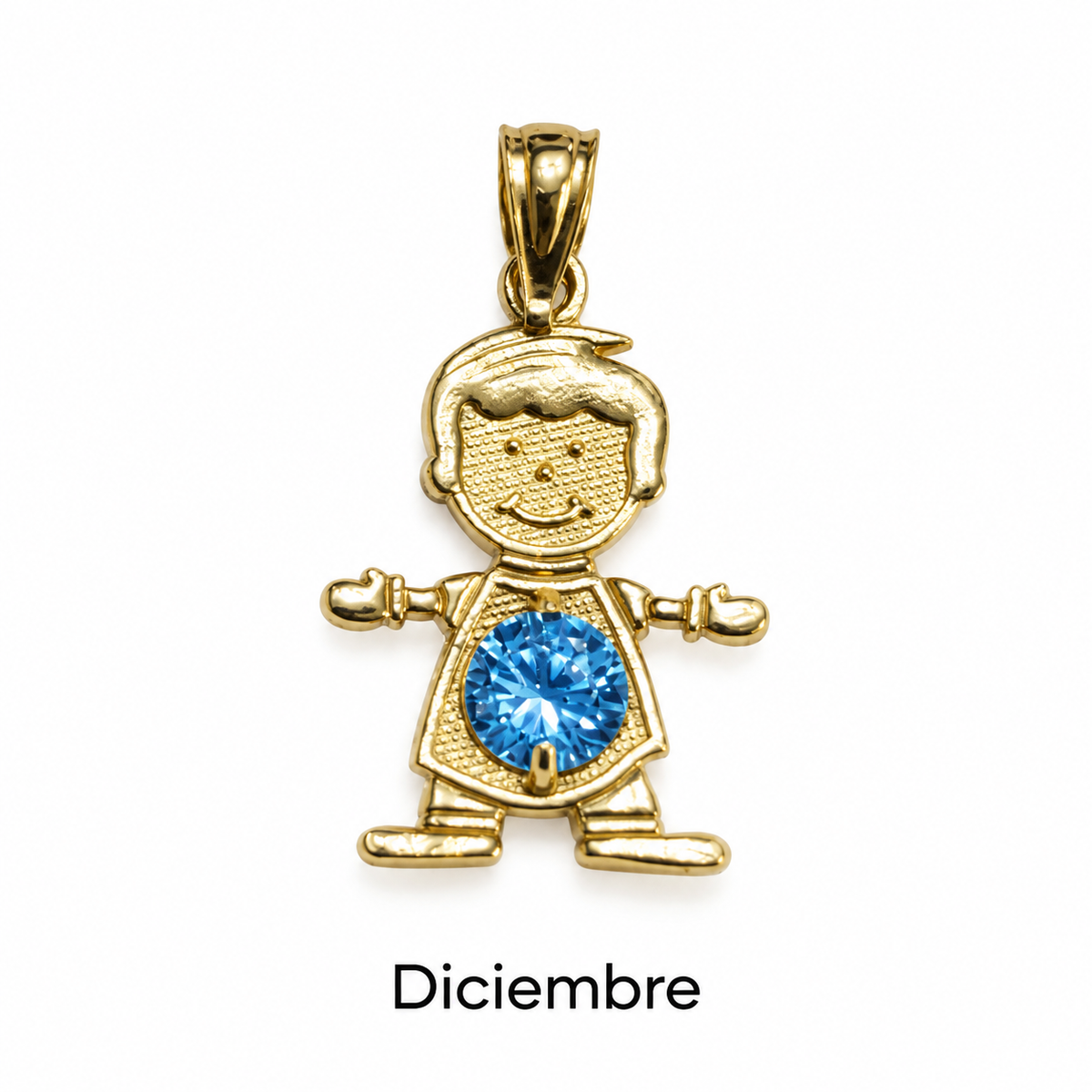 Niño o niña con piedra de nacimiento en oro 10K
