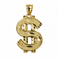 Signo de dólar en oro 10K