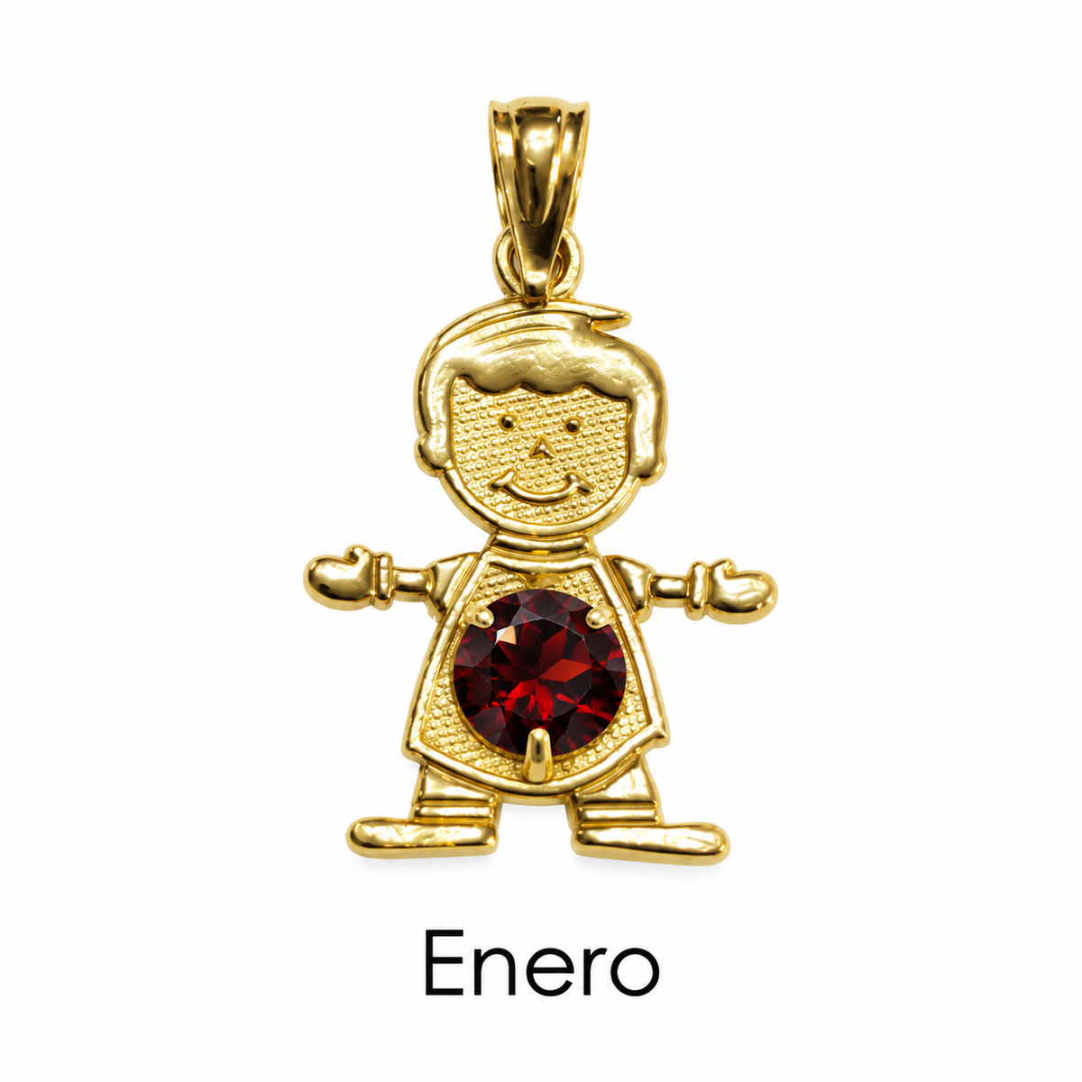 Niño o niña con piedra de nacimiento en oro 10K