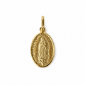 Medalla Ovalada de la Virgen de Guadalupe en Oro 10K