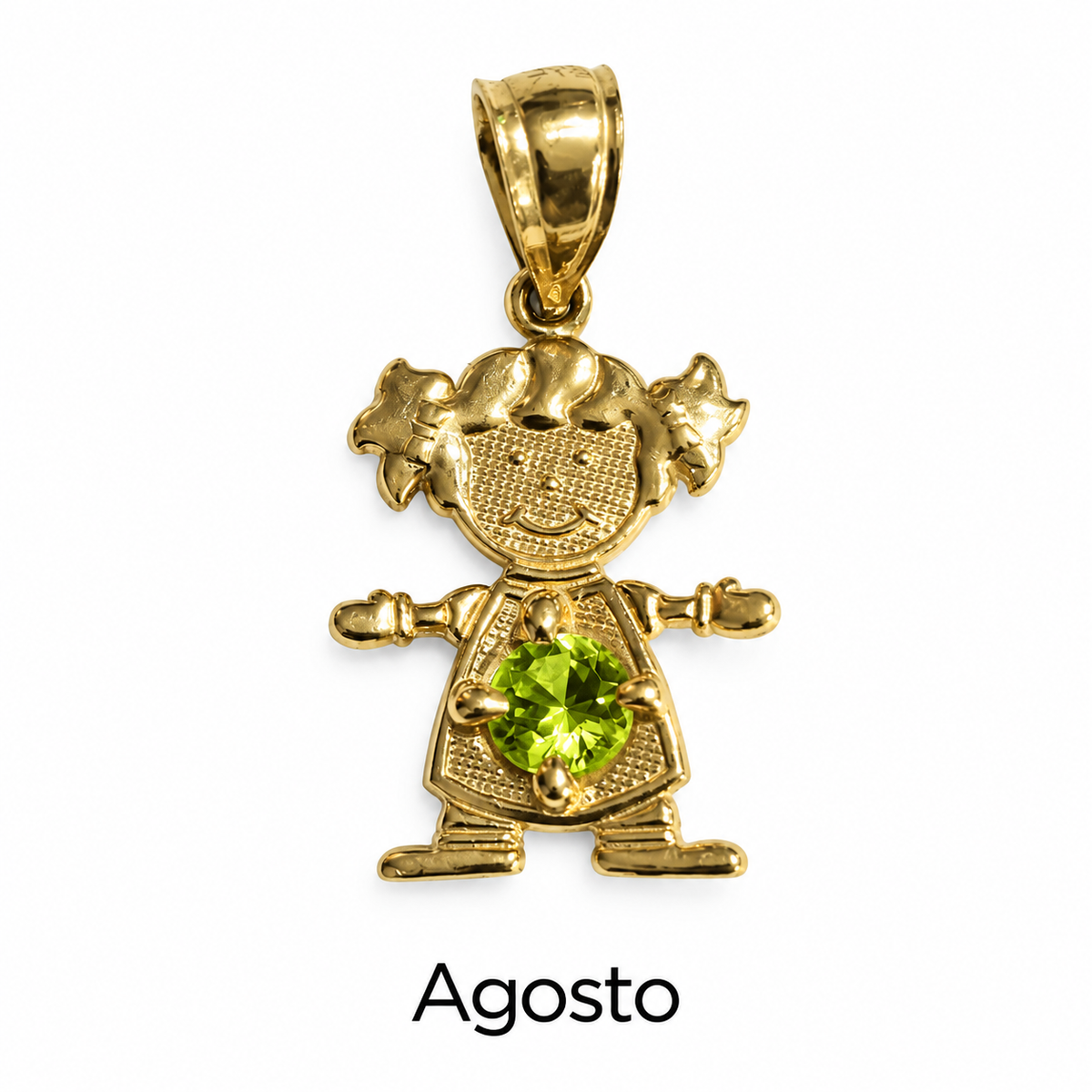 Niño o niña con piedra de nacimiento en oro 10K