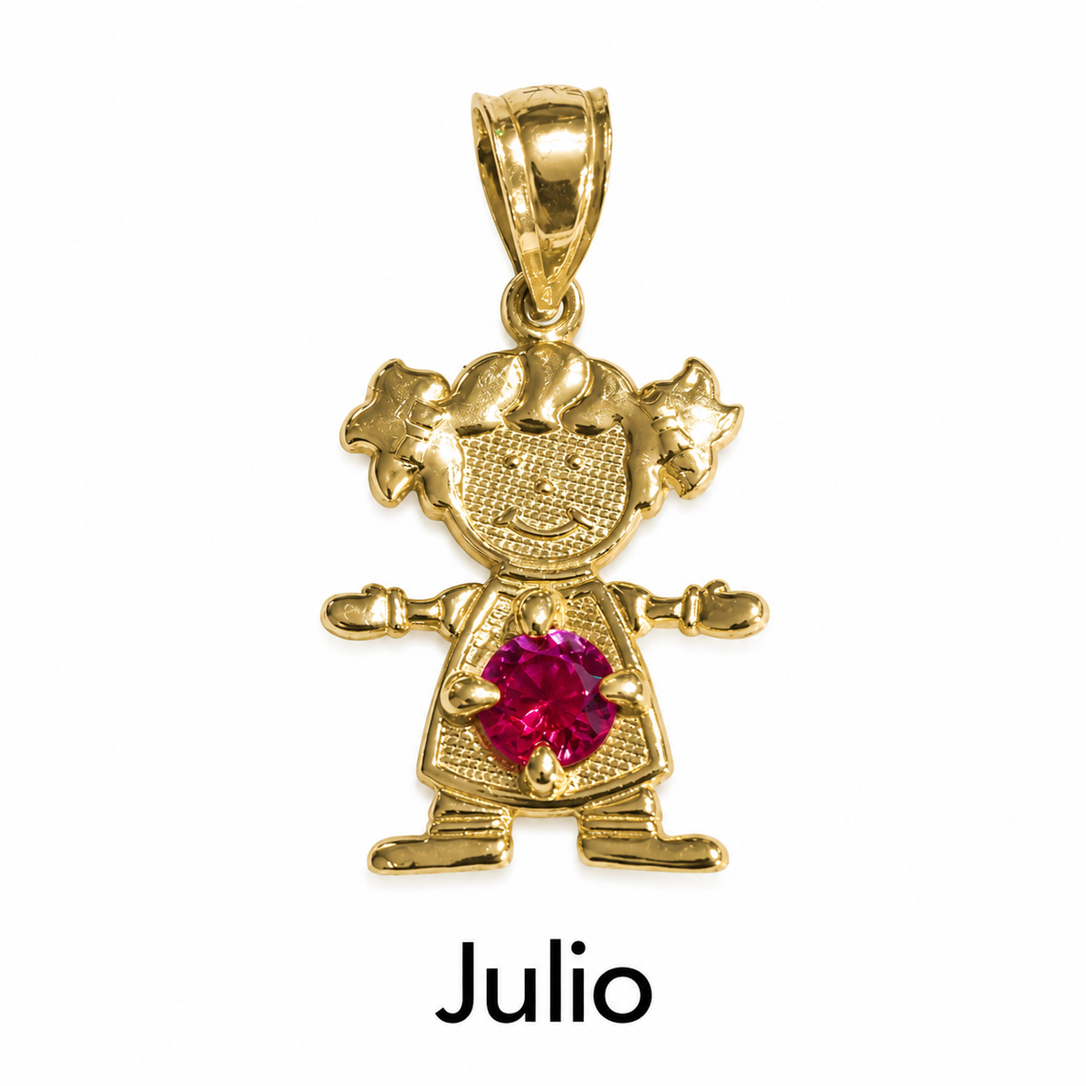 Niño o niña con piedra de nacimiento en oro 10K