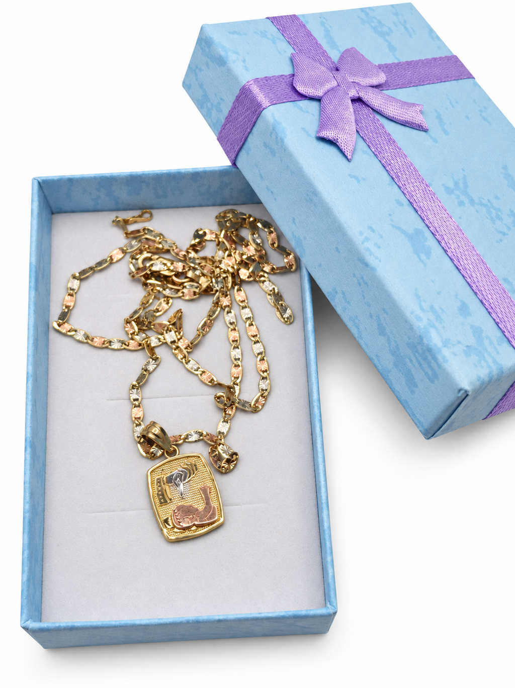 Bautizo con Cadena Valentino de Oro 10K