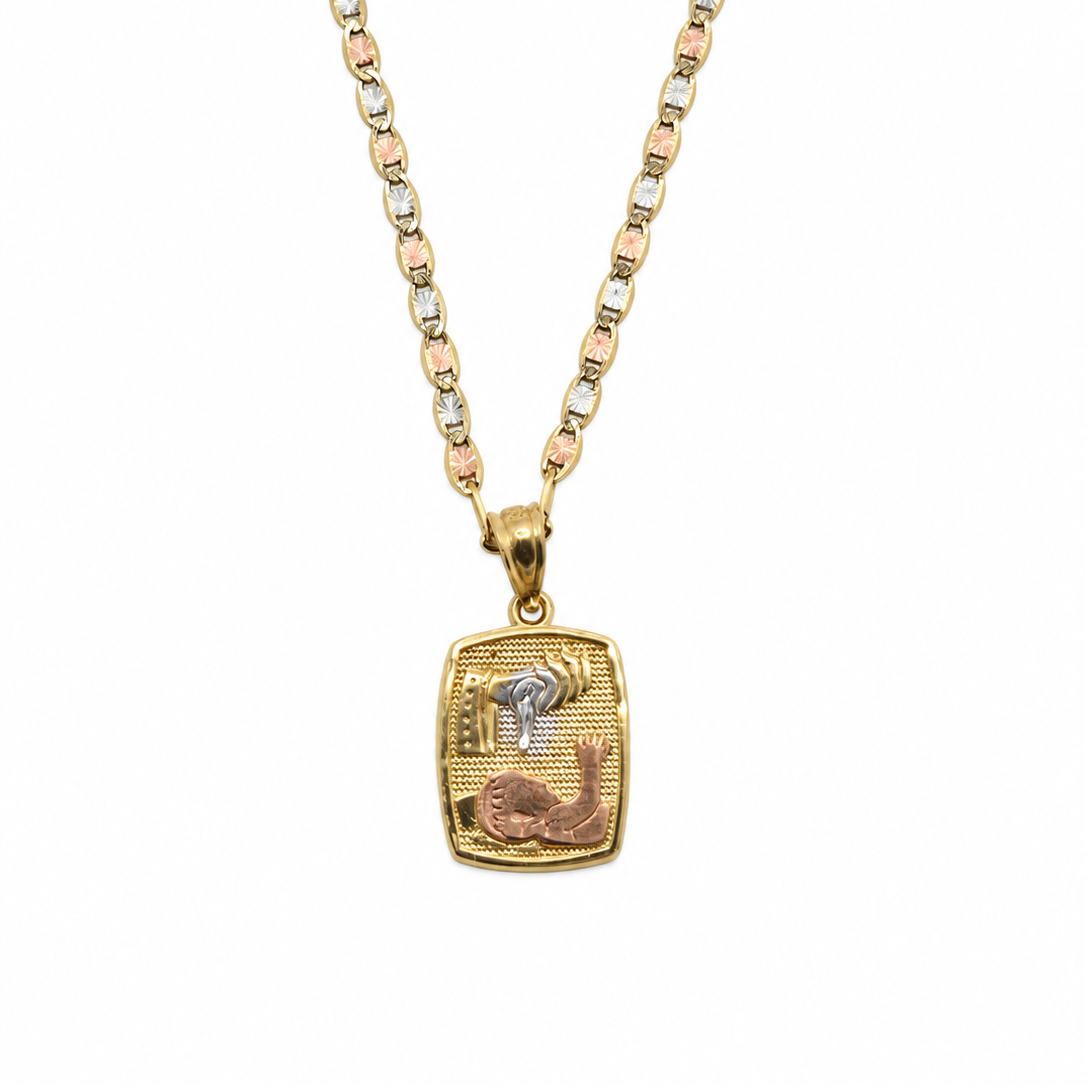 Bautizo con Cadena Valentino de Oro 10K