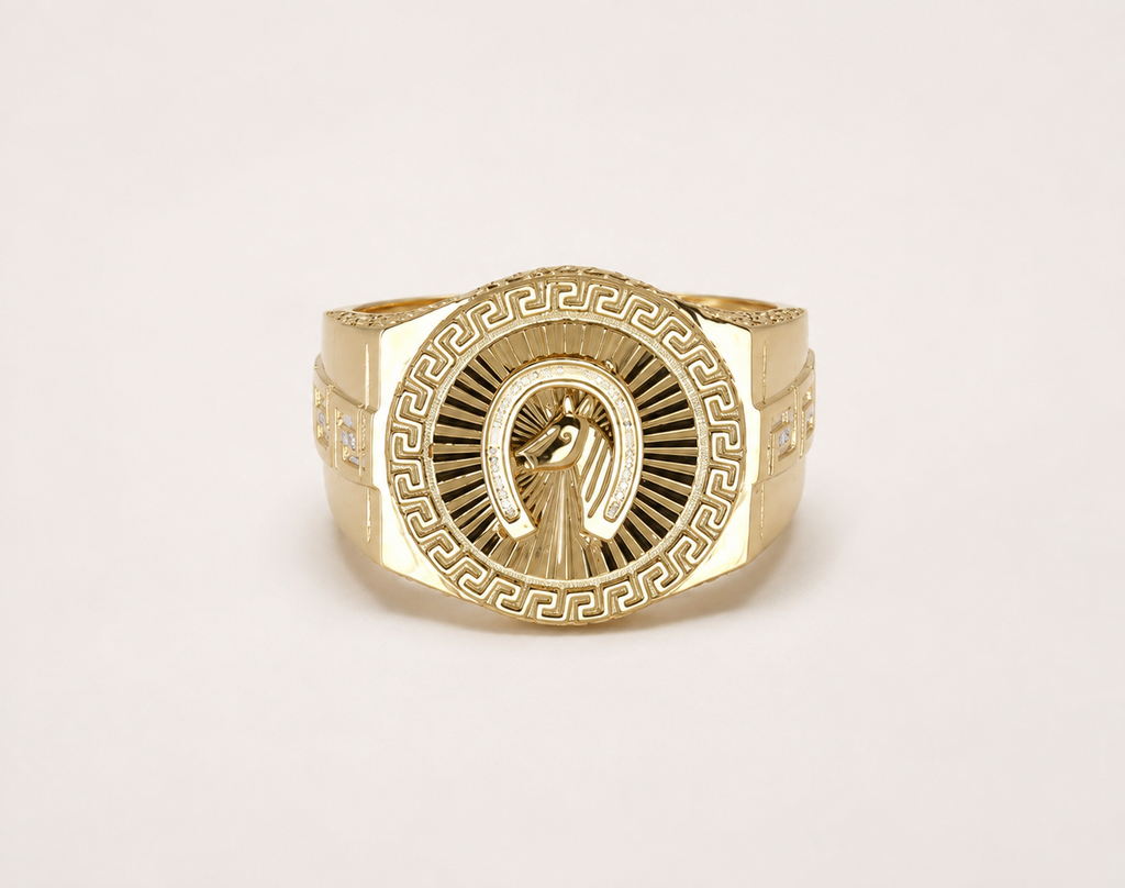 Anillo Corcel Dorado 10k