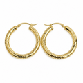 Argollas Destello Diamantado de Oro 10K