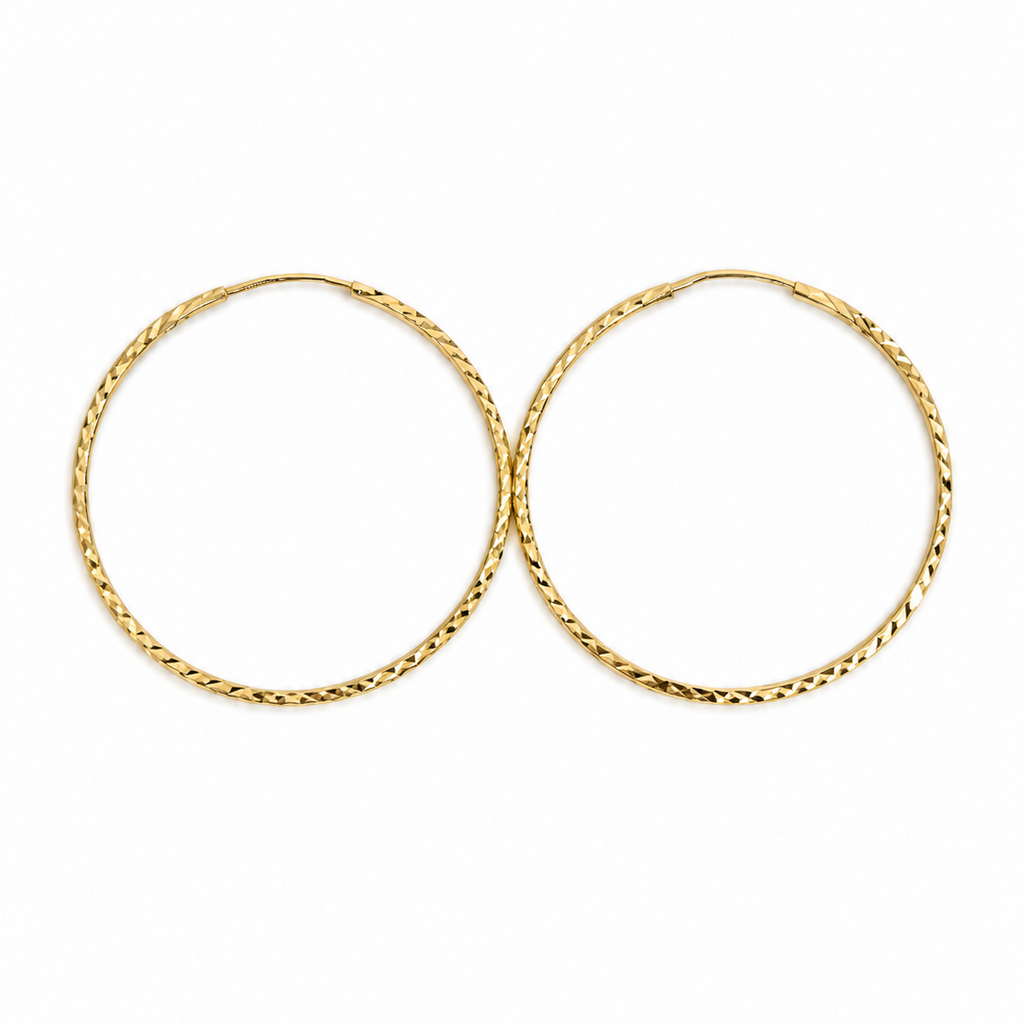 Argollas Destello Fino de Oro 10K