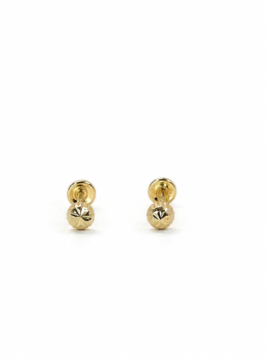Aretes Media Bolita Diamantada 1.35 mm