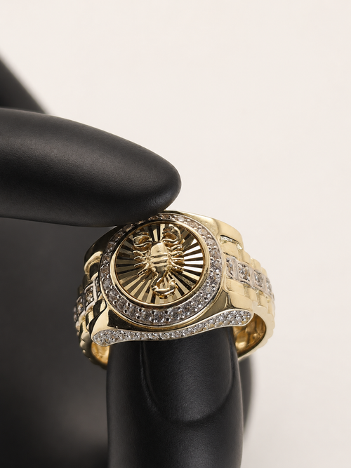 Anillo Escorpion Dorado 10k