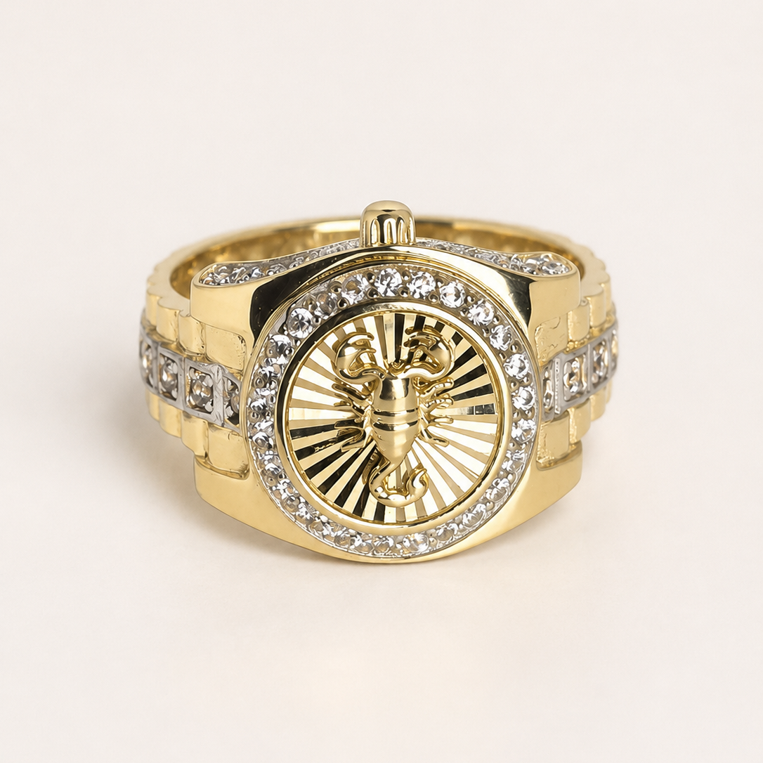 Anillo Escorpion Dorado 10k