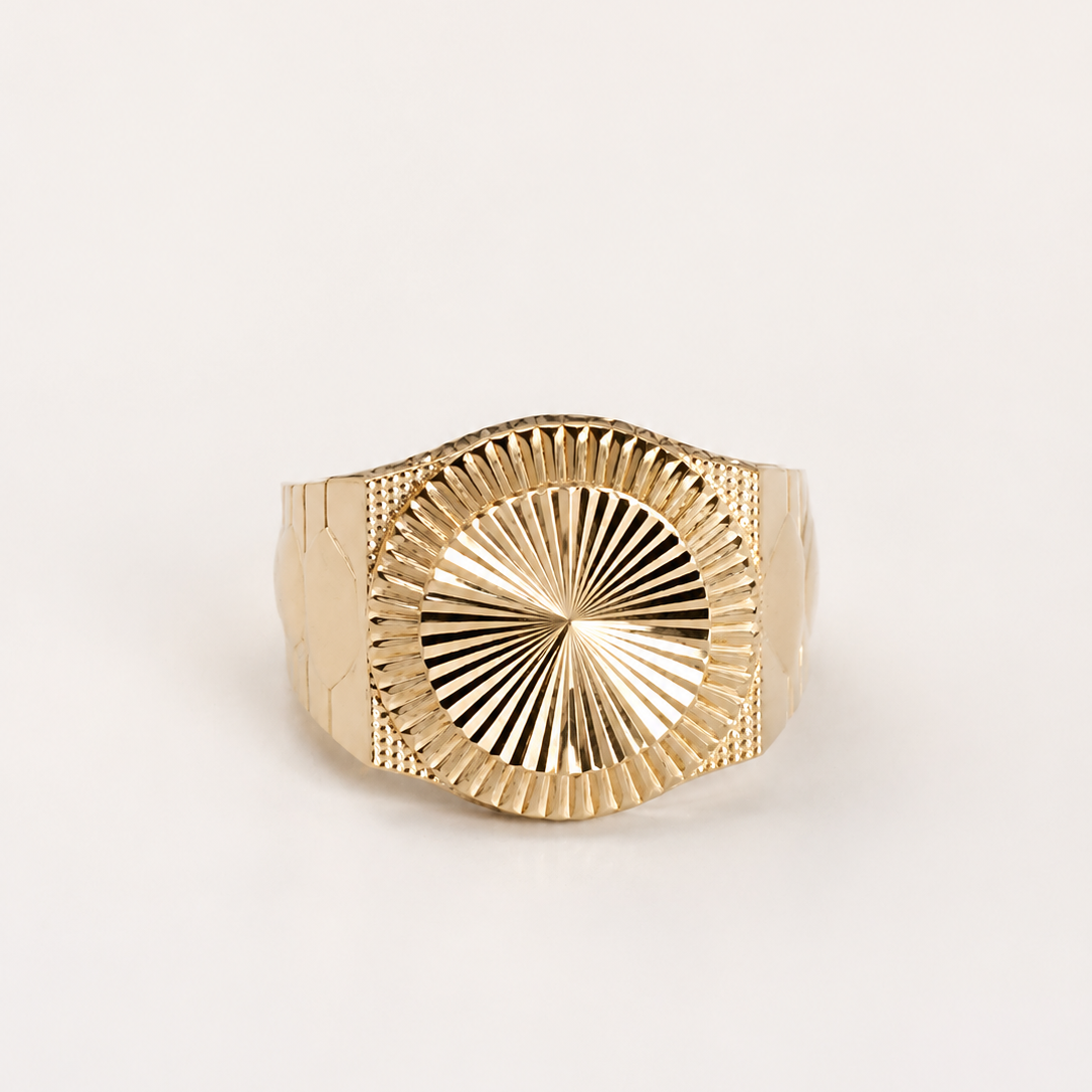Anillo Sello Solar 10k