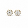 Aretes Flor Verde 10k