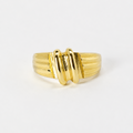 Anillo Doble Pilar Dorado