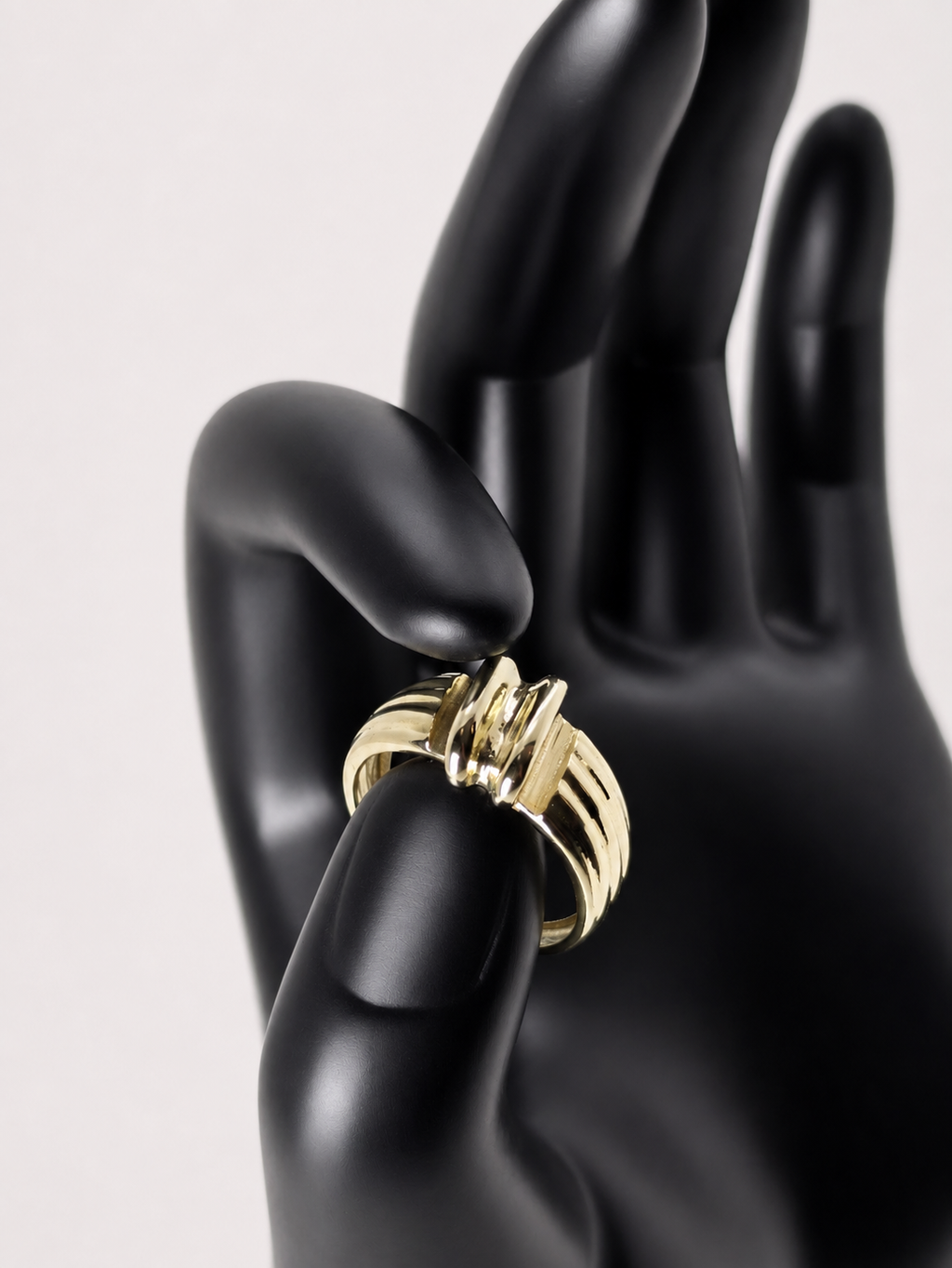 Anillo Doble Pilar Dorado