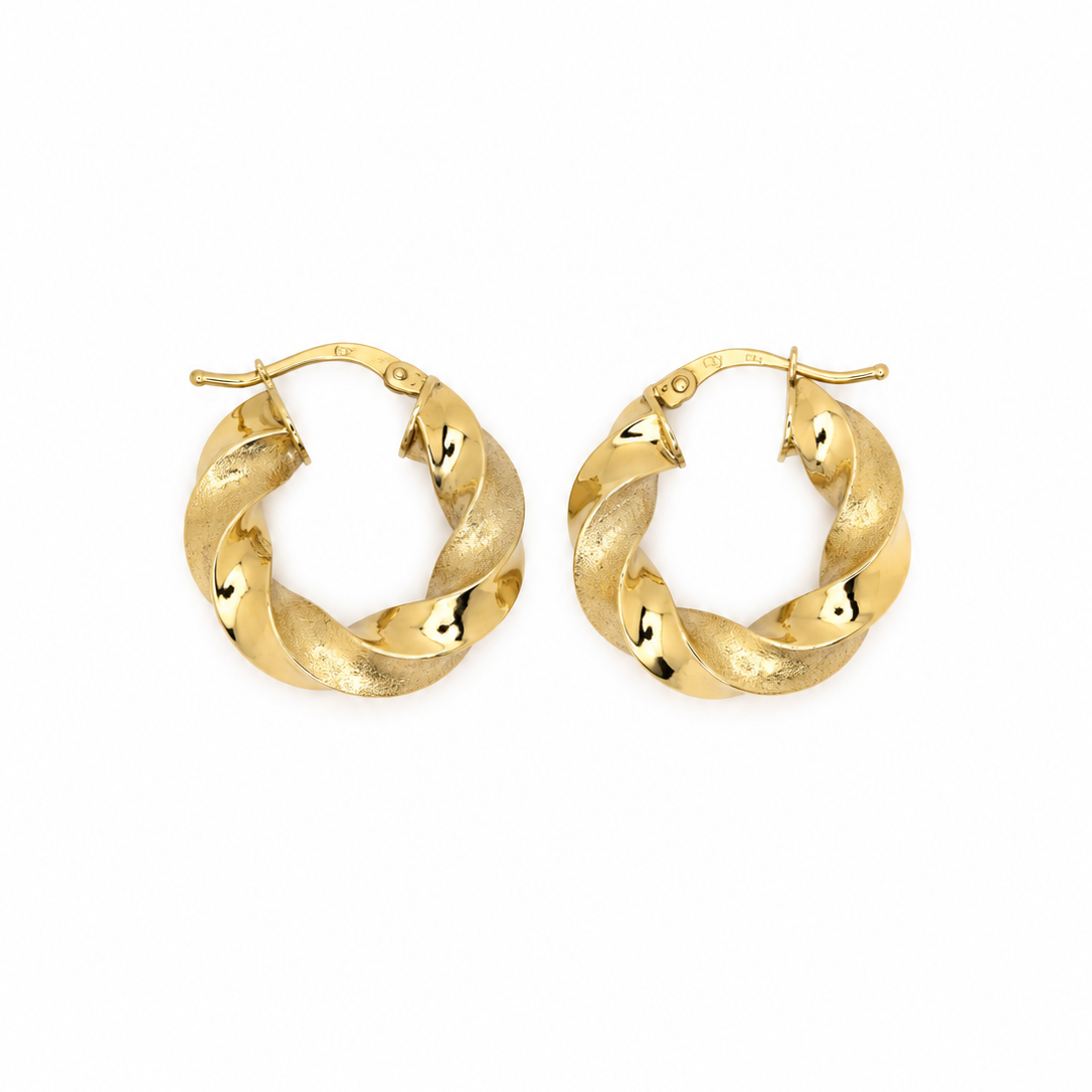 Argollas Torcidas Diamantadas