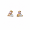 Aretes Trío Pastel 10k