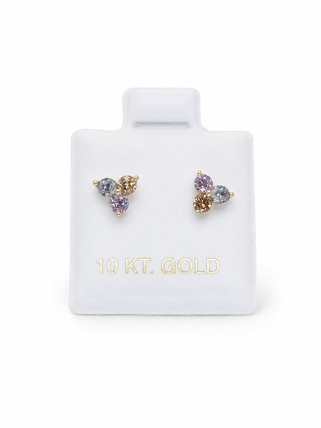 Aretes Trío Pastel 10k