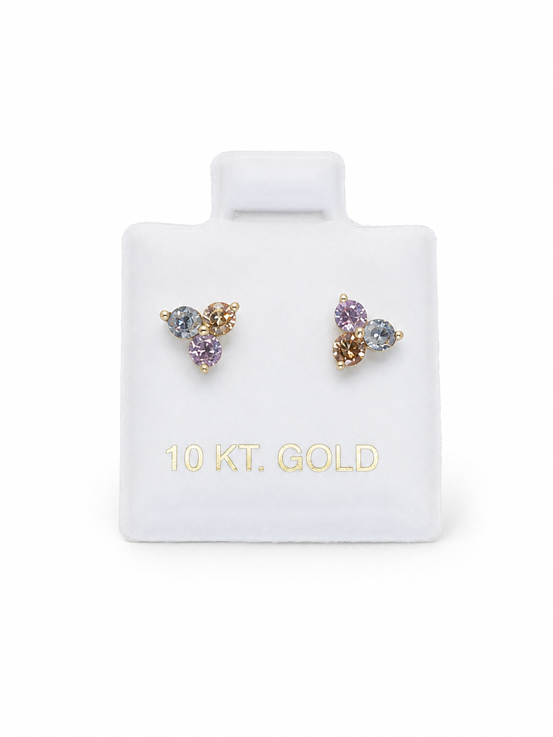 Aretes Trío Pastel 10k